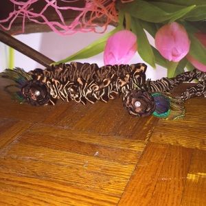 Peacock wedding garter set BRAND NEW